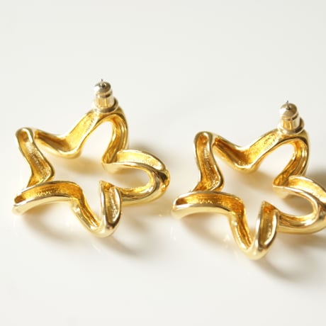 スター 星 ゴールド ピアス / ヴィンテージアクセサリー