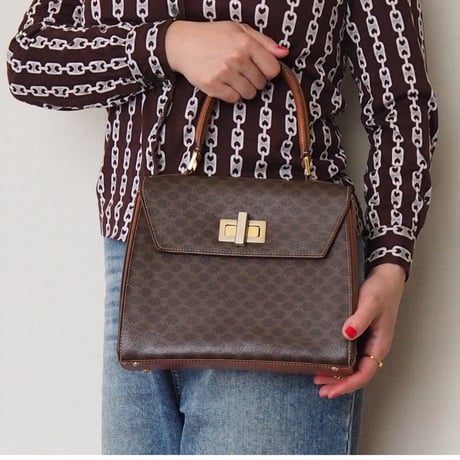 Special price【スペシャル プライス】CELINE セリーヌ  マカダム ターンロック ハンドル バッグ/ ヴィンテージファッション