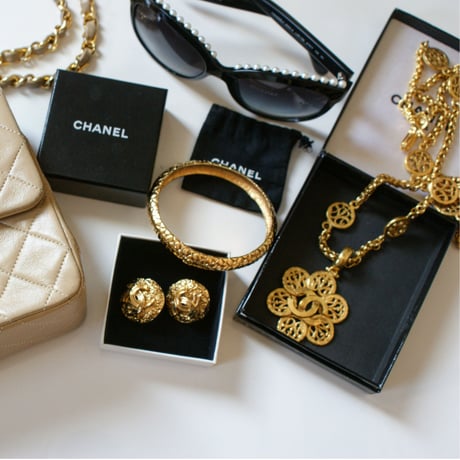 CHANELシャネル  95A ゴールド ココマーク フラワー ロングネックレス 箱BOX付 / ヴィンテージアクセサリー