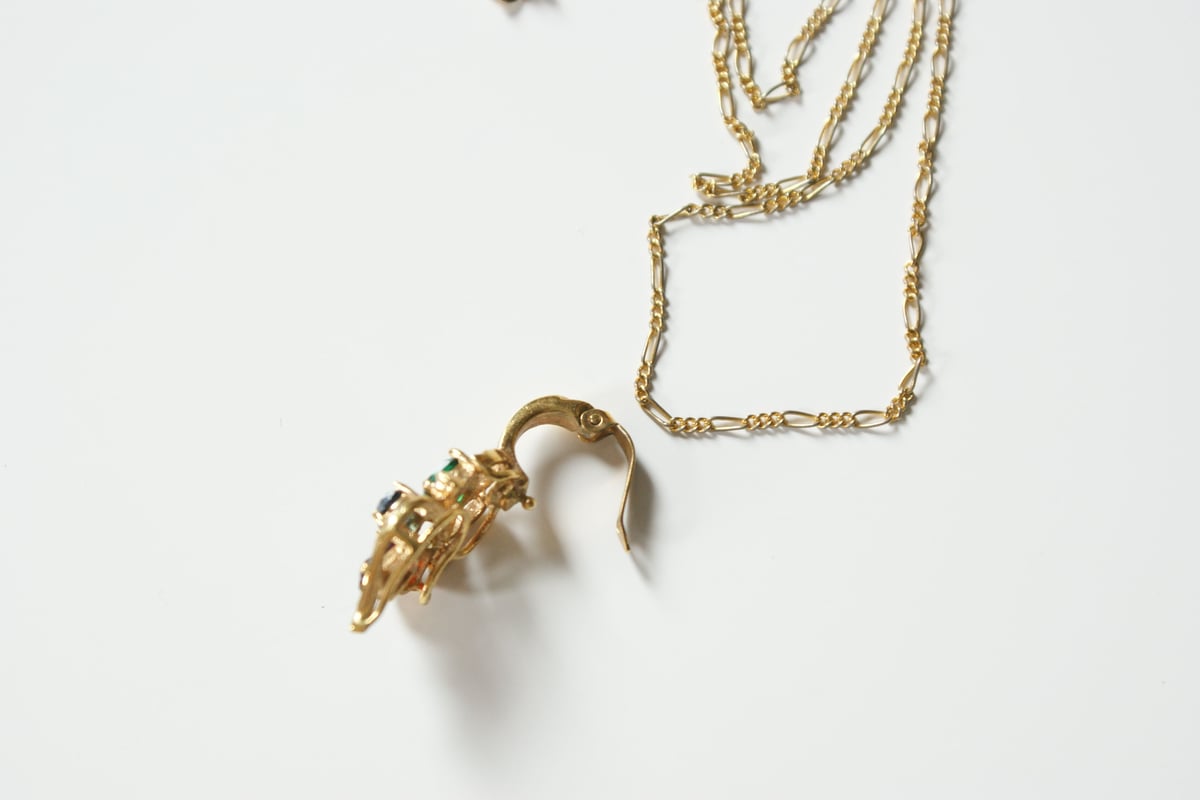 ROMANマルチカラー ラインストーン ネックレス / ヴィンテージ