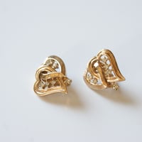 Special price【スペシャル プライス】TRIFARIクラウントリファリ アルフレッド・フィリップPAT.PEND ダブルハート イヤリング / ヴィンテージ・コスチュームジュエリー