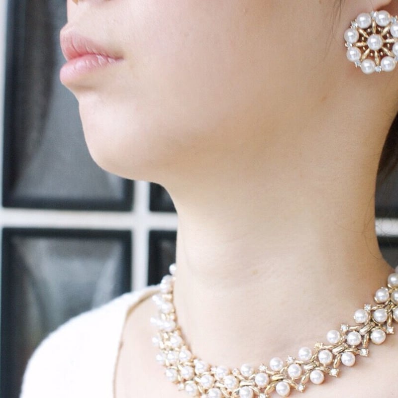 TRIFARI トリファリパール ネックレスとイヤリング セット