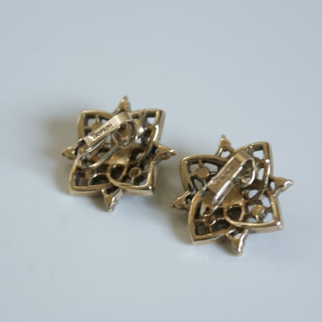 TRIFARIトリファリ /アルフレッド・フィリップ/ライムグリーン ラインストーン  ネックレス＆イヤリングセット/ ヴィンテージ・コスチュームジュエリー