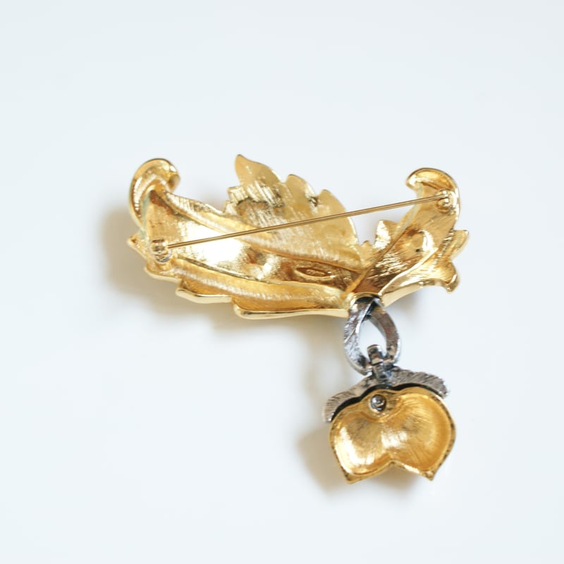 AVON エイボン どんぐり リーフ ビッグ ブローチ / ヴィンテージ