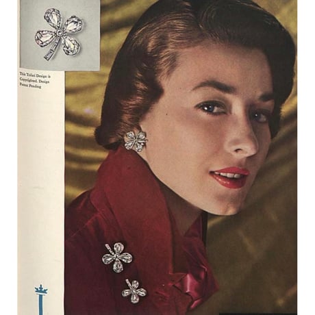 TRIFARIトリファリ PAT.PEND/アルフレッド・フィリップ/1948 FABULOUS CLOVER/ミニブローチ/ ヴィンテージジュエリー