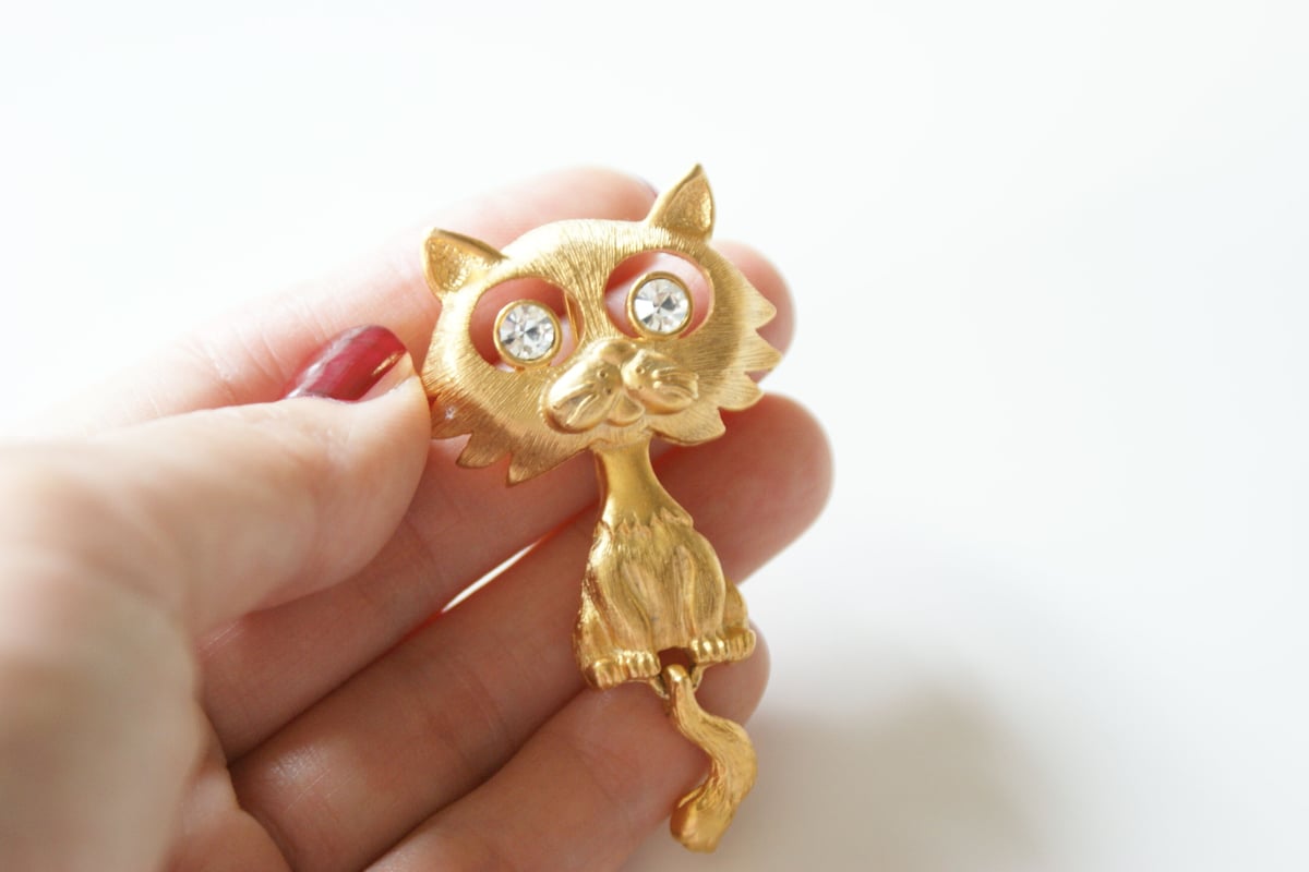 CRAFT　クラフト　ヴィンテージ　ブローチ　パンジー　花　ラインストーン CRAFT クラフト ヴィンテージ ブローチ パンジー 花 ラインストーン