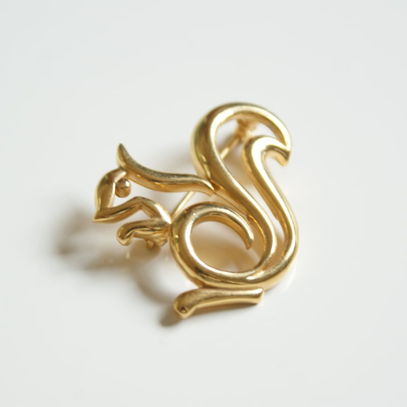 TRIFARIトリファリ リス ゴールドシルエット ブローチ / ヴィンテージ