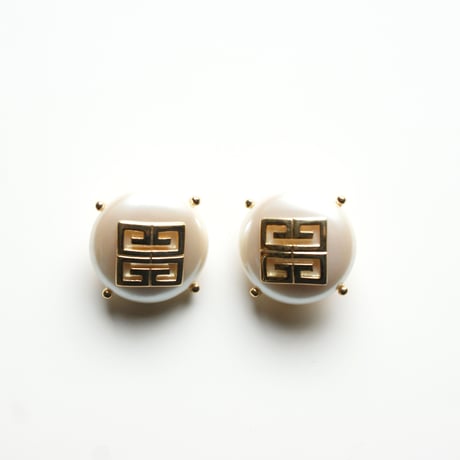 GIVENCHYジバンシィ ビッグパール ブランドロゴ イヤリング / ヴィンテージアクセサリー