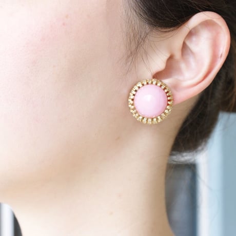 Special price【スペシャル プライス】バービーピンク ルーサイト イヤリング / ヴィンテージアクセサリー