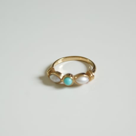 AVONエイボン  ターコイズ パール リング指輪 / ヴィンテージジュエリー・アクセサリー