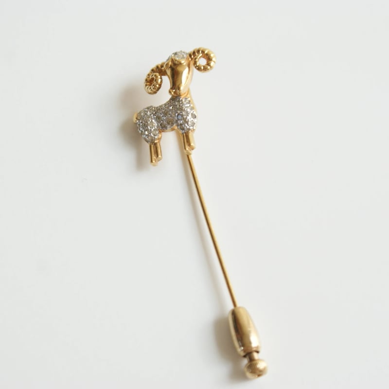 PANETTA パネッタ 羊 ラインストーン ハットピンブローチ