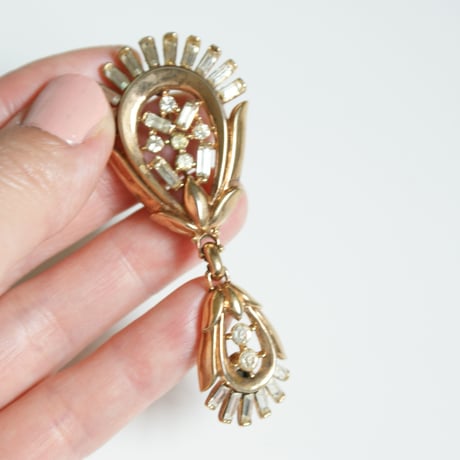 TRIFARIトリファリ アルフレッド・フィリップ  PAT.PEND ブローチ ネックレス/ ヴィンテージ・コスチュームジュエリー