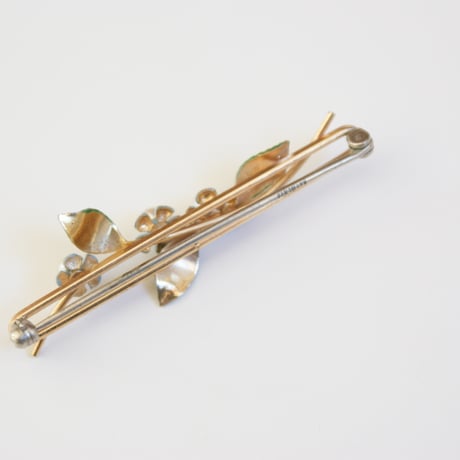 KREMENTZクレメンツ 14KTゴールドフィルド 真珠 Forget me not 勿忘草  ブローチ/ ヴィンテージジュエリー ・アクセサリー