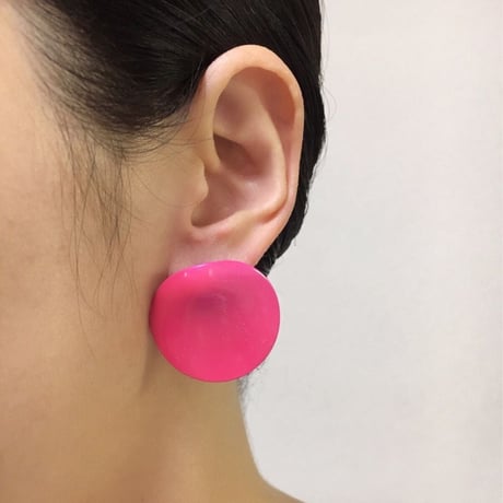 Special price【スペシャル プライス】AVONエイボン フューシャピンク サークル ピアス / ヴィンテージアクセサリー