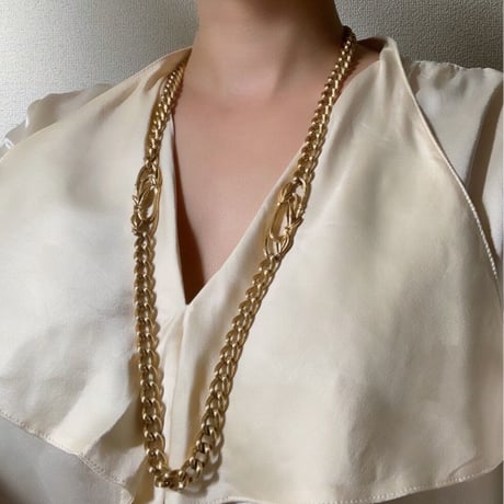 TRIFARI TMトリファリ ロング バンブー ネックレス / ヴィンテージ・コスチュームジュエリー
