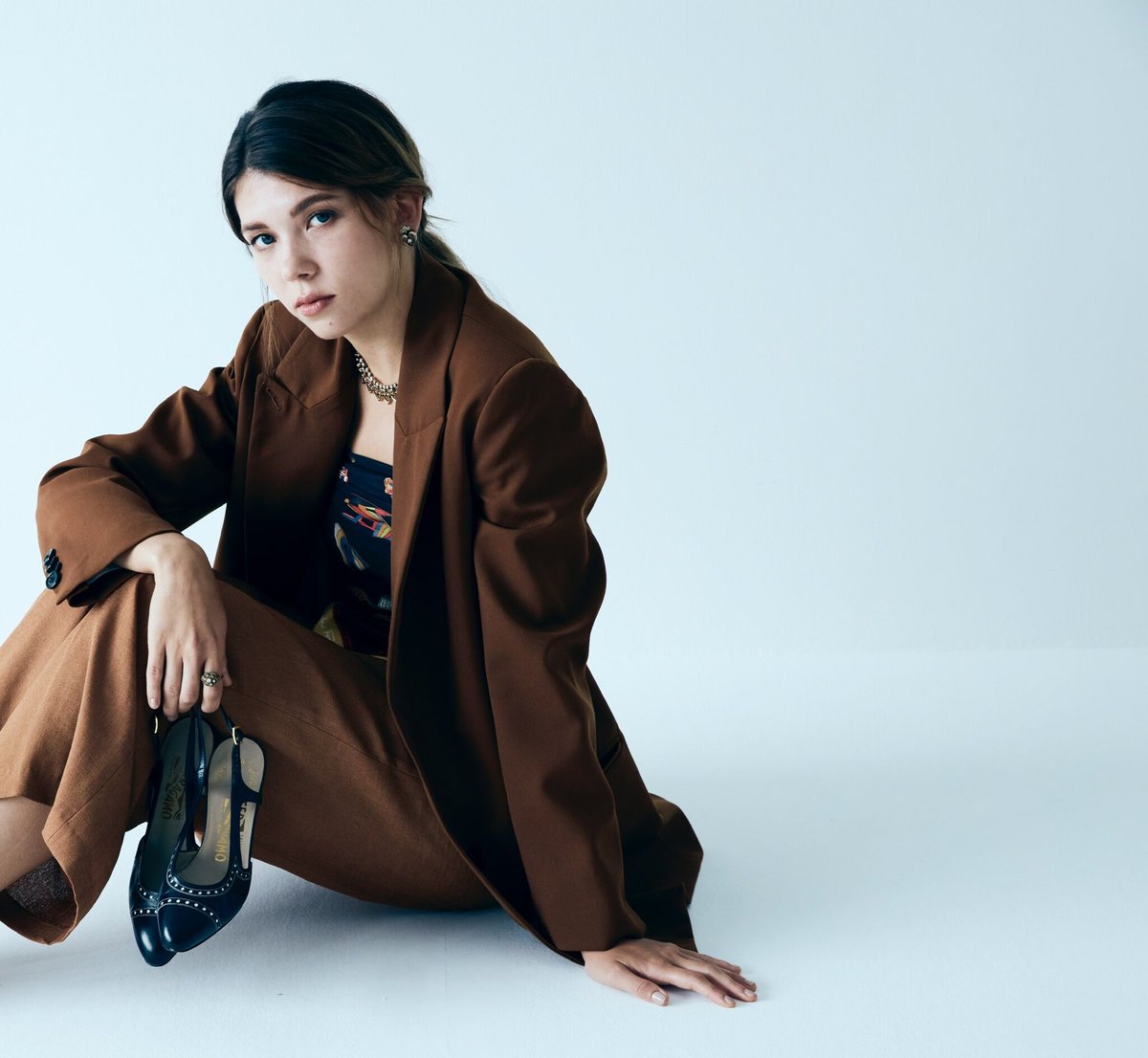 Salvatore Ferragamoサルヴァトーレ・フェラガモ 靴柄 スカーフ
