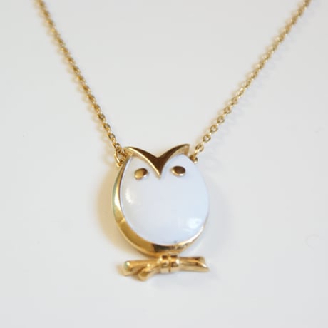 TRIFARI  トリファリ ホワイト エナメル ネックレス/ ヴィンテージアクセサリー