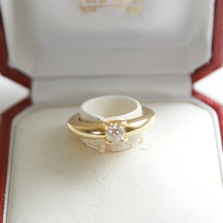 Cartier C ドゥ カルティエ K18YG  ゴールド ダイヤモンド ハート リング指輪 / ヴィンテージジュエリー