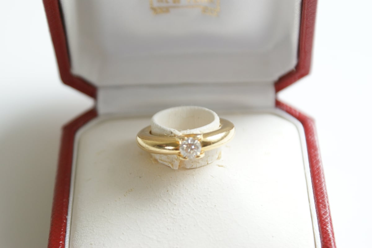 Cartier C ドゥ カルティエ K18YG ゴールド ダイヤモンド ハート