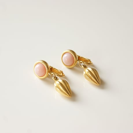 AVONエイボン パステルピンク ルーサイト イヤリング / ヴィンテージアクセサリー