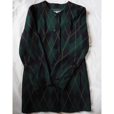 YVES SAINT LAURENT イヴサンローラン グリーン ジャケット ヴィンテージ レデイース ファッション
