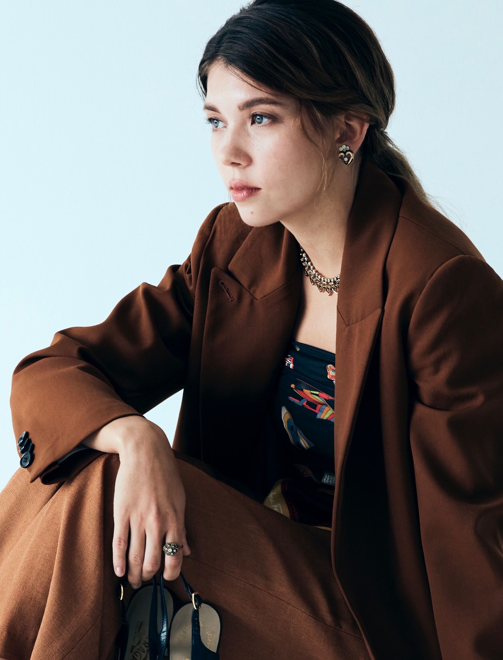 Salvatore Ferragamoサルヴァトーレ・フェラガモ 靴柄 スカーフ