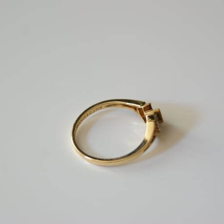 K18YG エメラルド ダイヤモンド  リング指輪 / ヴィンテージジュエリー・アクセサリー