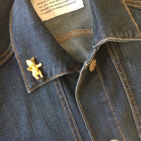 STEIFFシュタイフ テディベア 80周年記念 ゴールド ブローチ / ヴィンテージアクセサリー
