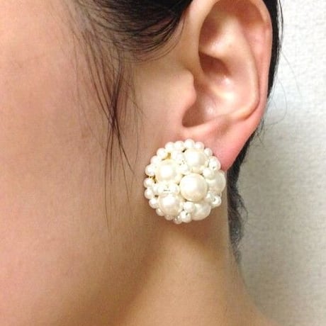 パールネックレス＆イヤリングセット / デッドストック 未使用品 / ヴィンテージアクセサリー