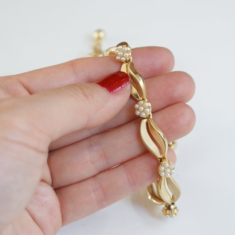 TRIFARIトリファリ フラワーパール ネックレス / ヴィンテージ