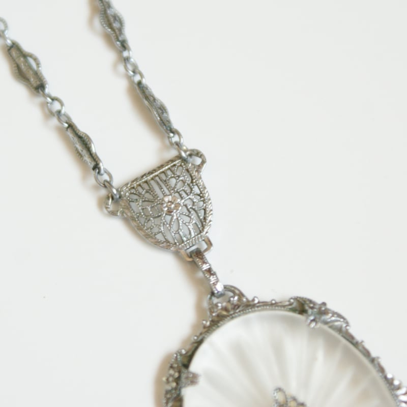 アンティーク　アールデコのネックレス VINTAGE ART DECO Faceted Glass Necklace｜ヴィンテージ