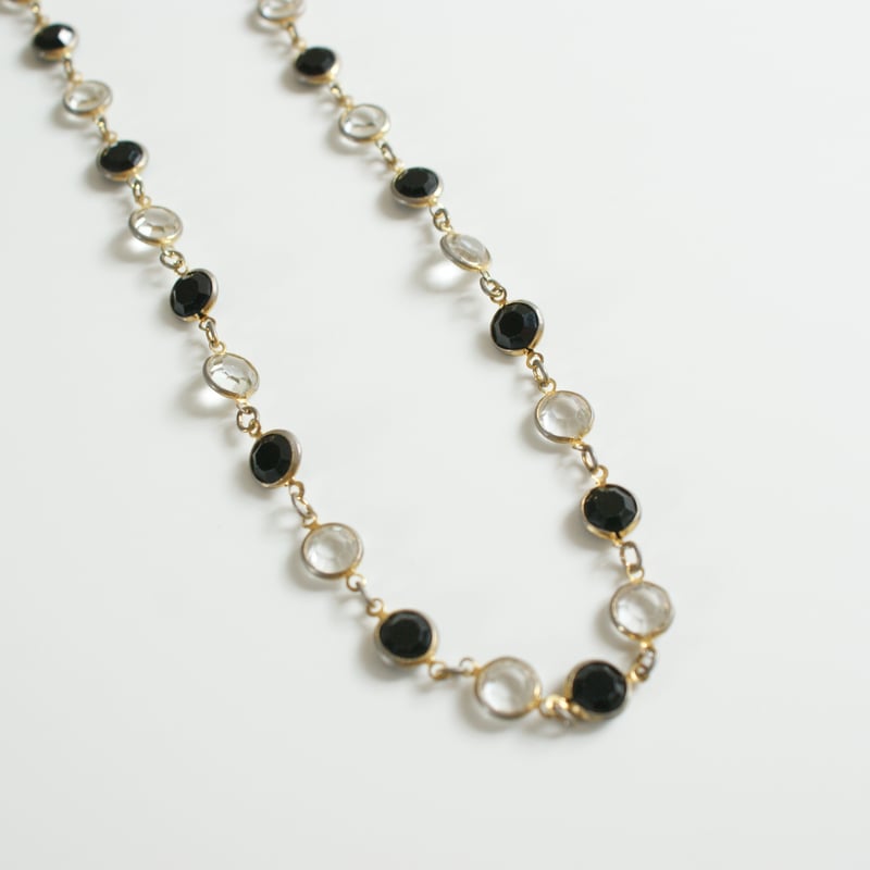 ベゼルセッティング クリスタル ネックレス/ ヴィンテージ