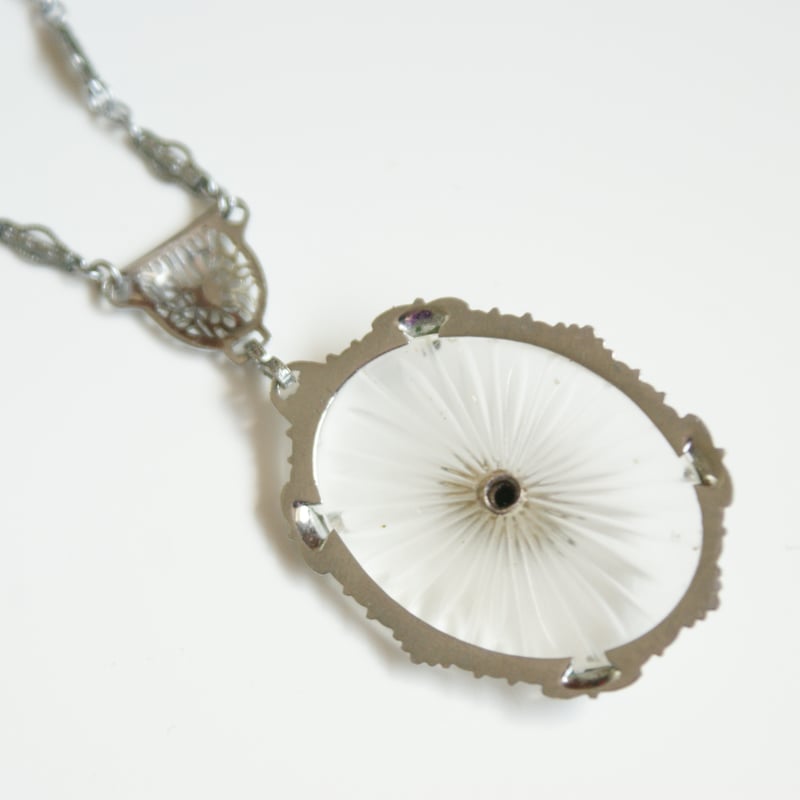 フロストガラス アール・デコ ミル打ち オープンワーク