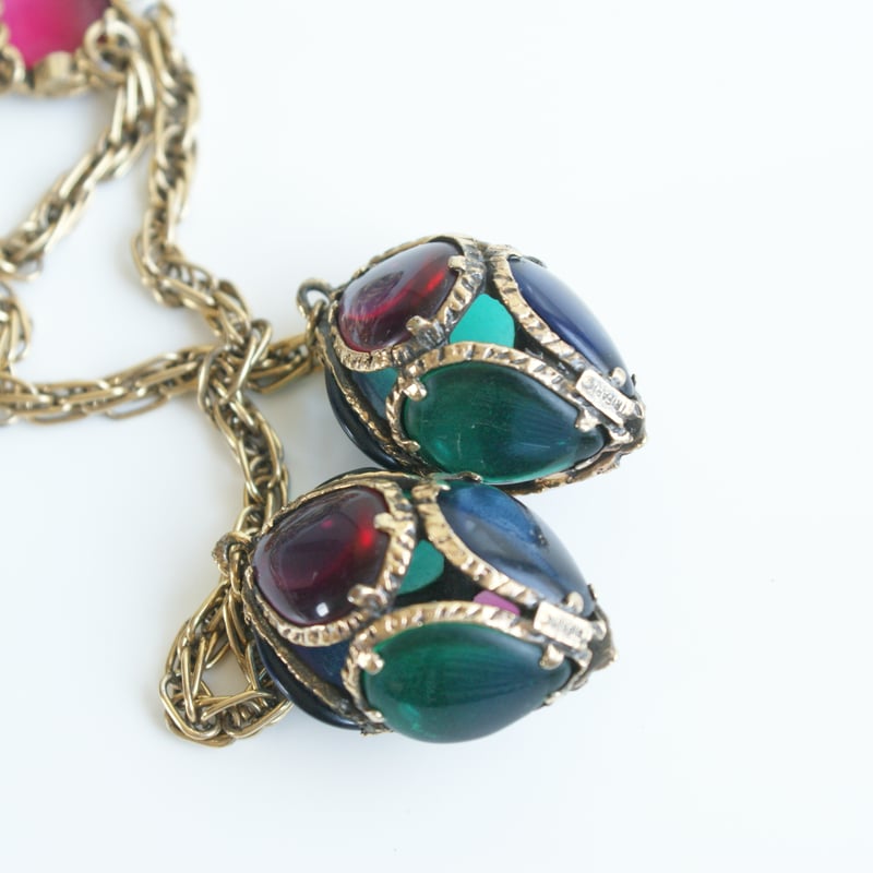 TRIFARIトリファリ ガラス ラリエットネックレス/ ヴィンテージ