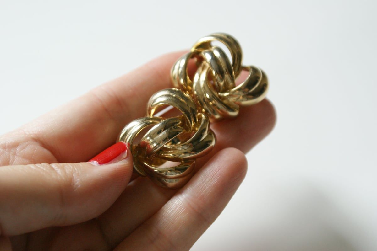 GIVENCHYジバンシィ ゴールド リボン イヤリング / ヴィンテージ