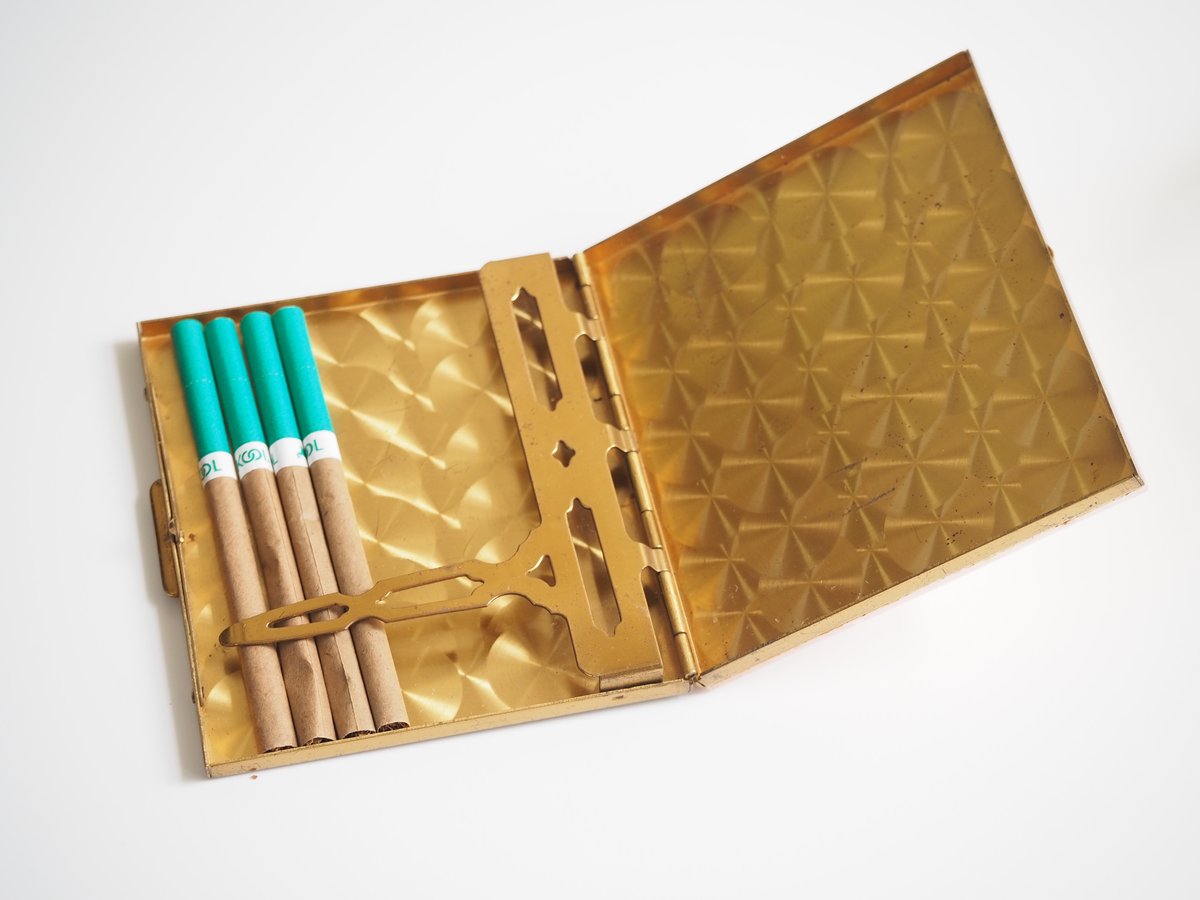 ヴィンテージ シガレットケース 名刺入れ レトロ アンティークシガレッケース アンティークシルバー cigarette ca