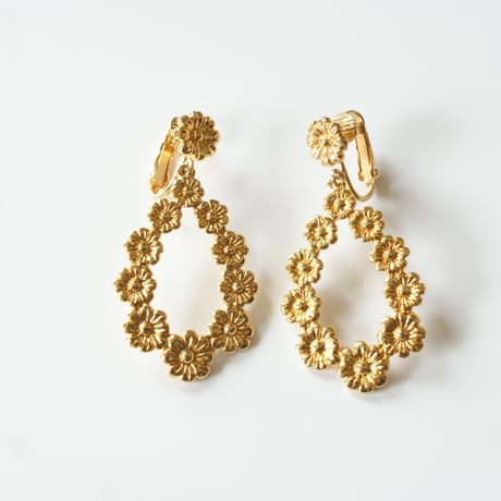 Special price【スペシャル プライス】AVONエイボン  フラワー フープ イヤリング / ヴィンテージジュエリー・アクセサリー