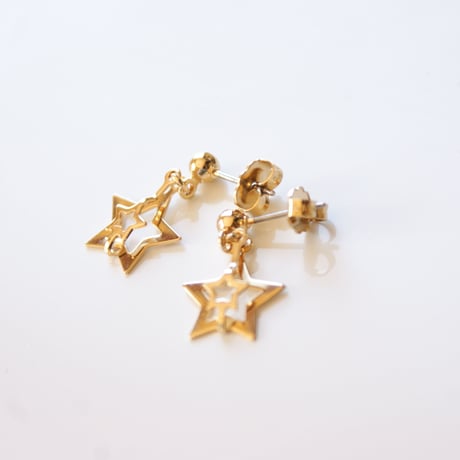 AVONエイボン ダブル スター 星 ピアス 箱BOX付き/ ヴィンテージジュエリー・アクセサリー