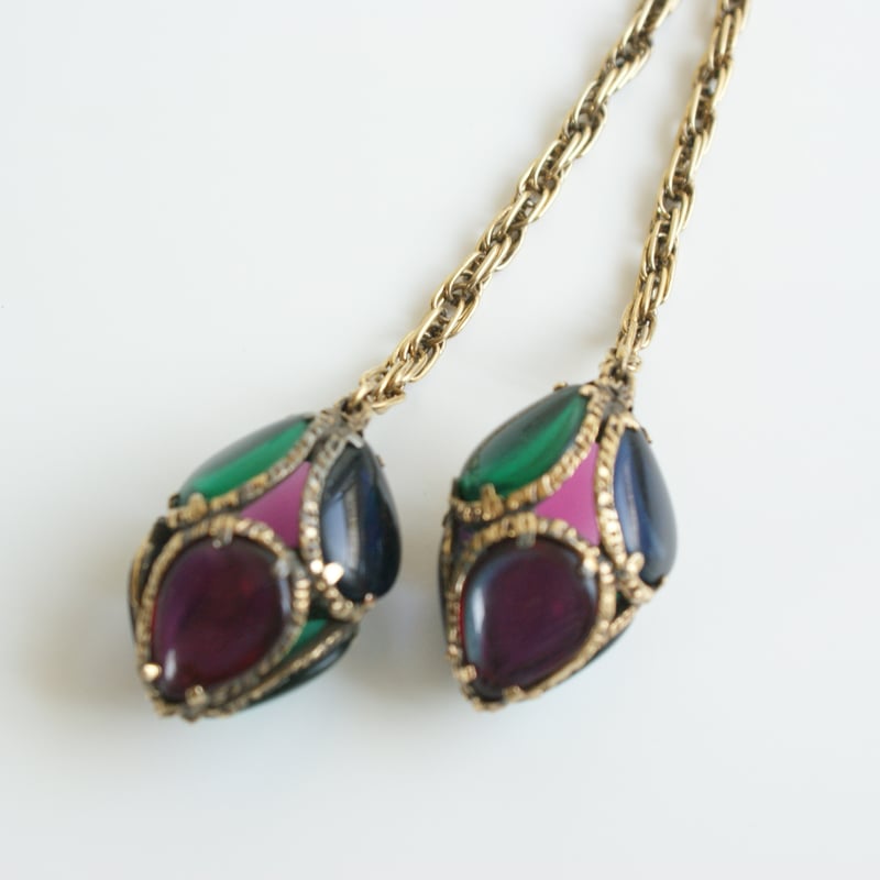 TRIFARIトリファリ ガラス ラリエットネックレス/ ヴィンテージ