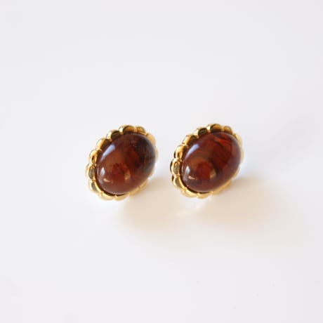 Special price【スペシャル プライス】AVONエイボン オーバル べっ甲 ピアス / ヴィンテージジュエリー・アクセサリー