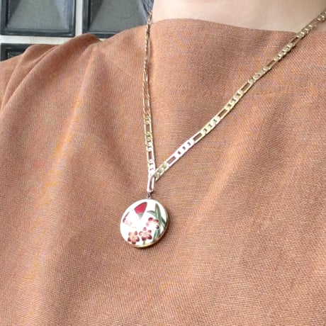 レッド エナメル バタフライ 蝶々 ネックレス / ヴィンテージ・アクセサリー