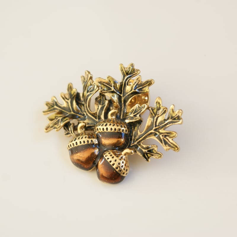 AVON エイボン どんぐり ラメエナメル ピンブローチ / ヴィンテージ