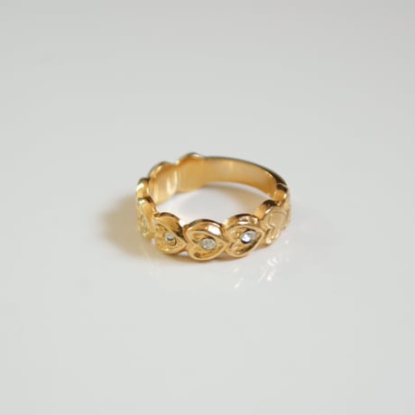 AVONエイボン  ハート ハーフ エタニティ リング指輪 / ヴィンテージジュエリー・アクセサリー