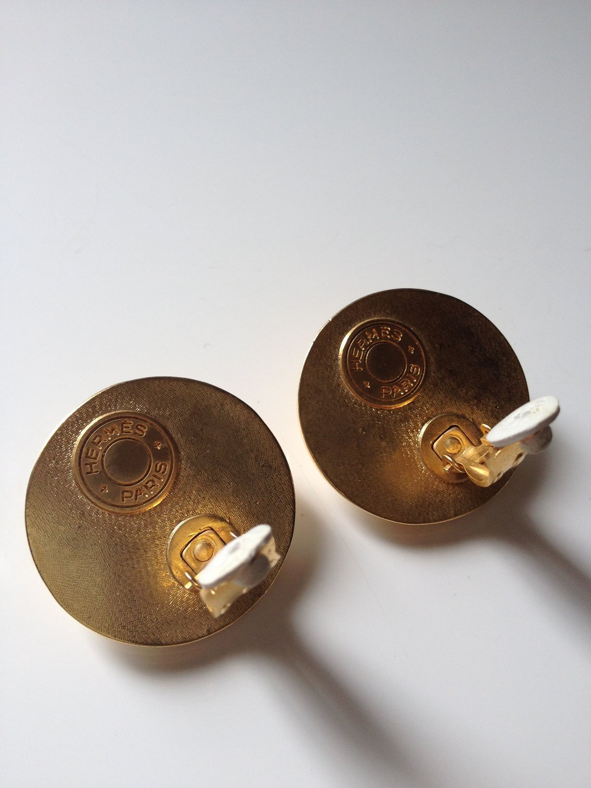 HERMESエルメス☆イエロースカーフ☆ヴィンテージイヤリング  