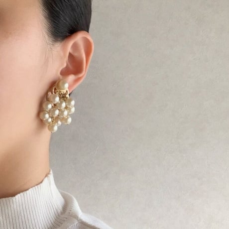 TRIFARIトリファリ パール  イヤリング/ ヴィンテージアクセサリー・コスチュームジュエリー