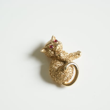 TRIFARIトリファリ キャット猫 ミニブローチ / ヴィンテージ・コスチュームジュエリー