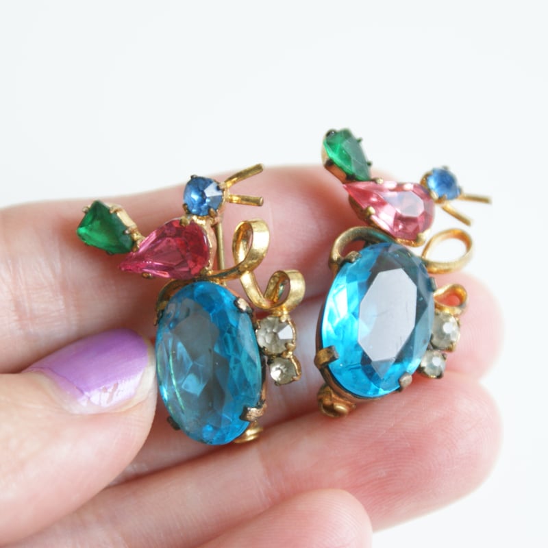 アメリカ買付】Czechoslovakia チェコスロバキア製 ガラス バード ミニ