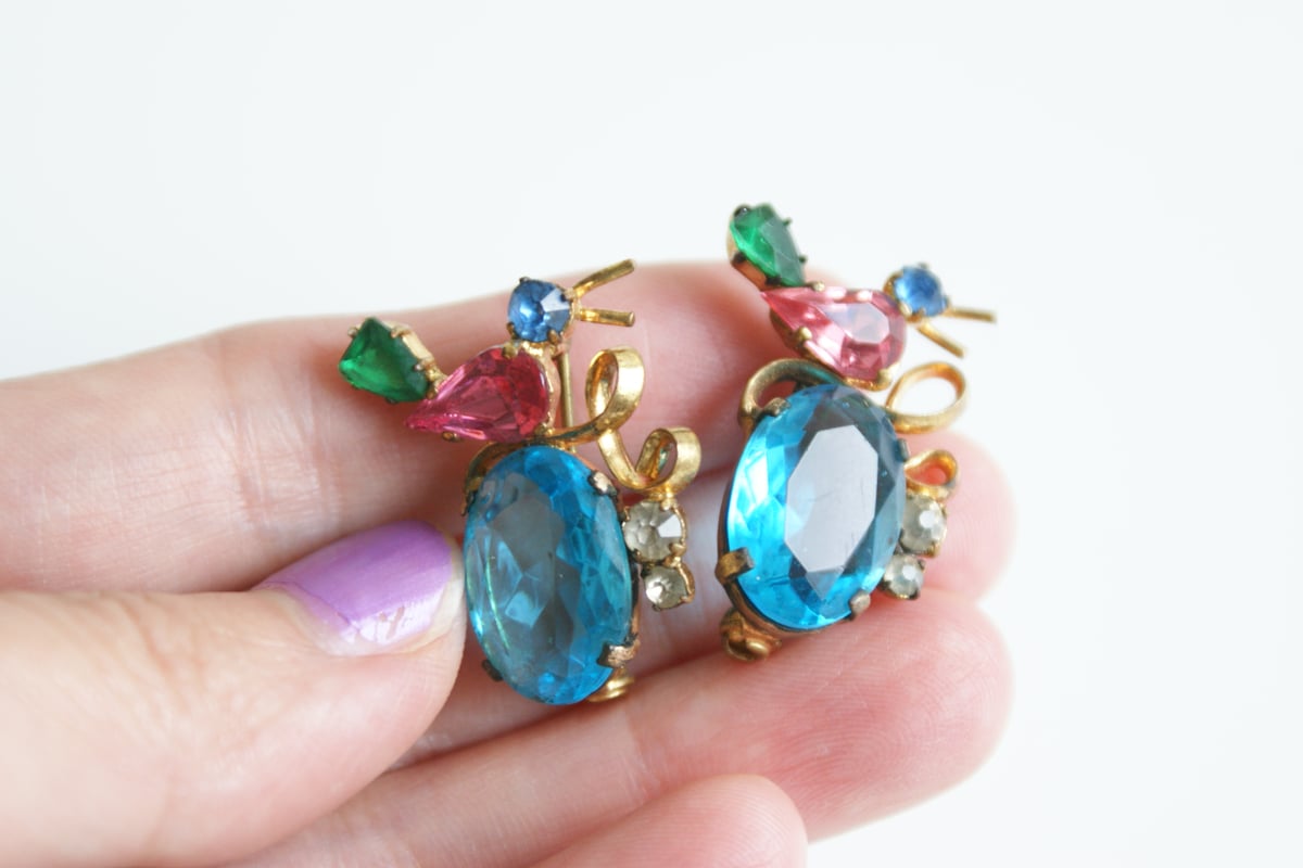 アメリカ買付】Czechoslovakia チェコスロバキア製 ガラス バード ミニ