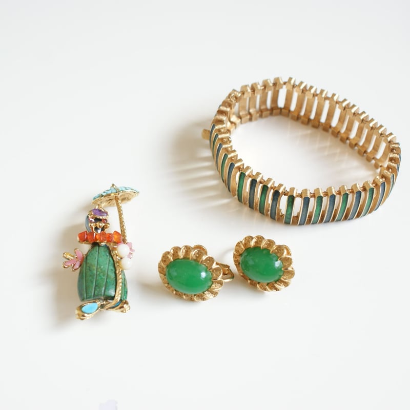 SWOBODAスワボダ 天然石 ターコイズ ピエロ ブローチ/ ヴィンテージ