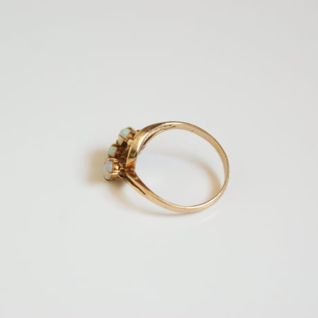 K18YG ３オパール リング指輪 / ヴィンテージジュエリー・アクセサリー